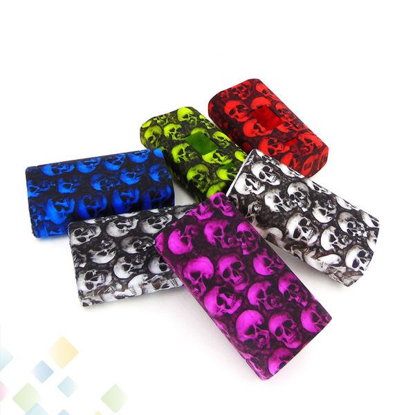 

Predator 228W Skull head Silicone Case Best Protect Soft Cover Colorful Sleeve Skin For Predator 228 Box Mod DHL Free