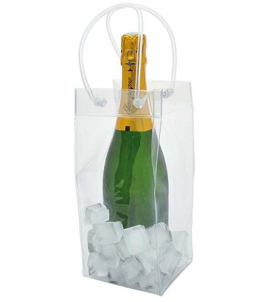 

ng 50pcs/lot pvc ice bag wine cooler chiller gift bags wine tool