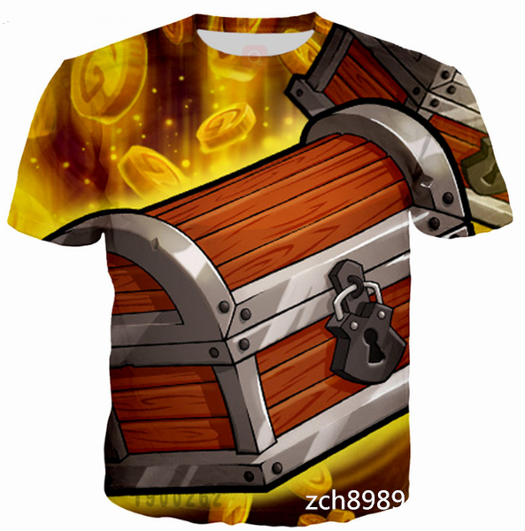 

fashion men/women treasure box summer style funny 3d print casual t-shirt s---5xl aa535, White;black