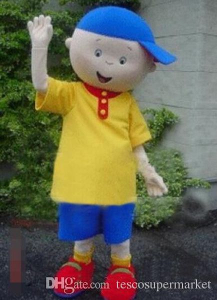 EMS frete grátis venda Quente 2017 Caillou menino mascote traje personagens mascote traje crianças traje do partido