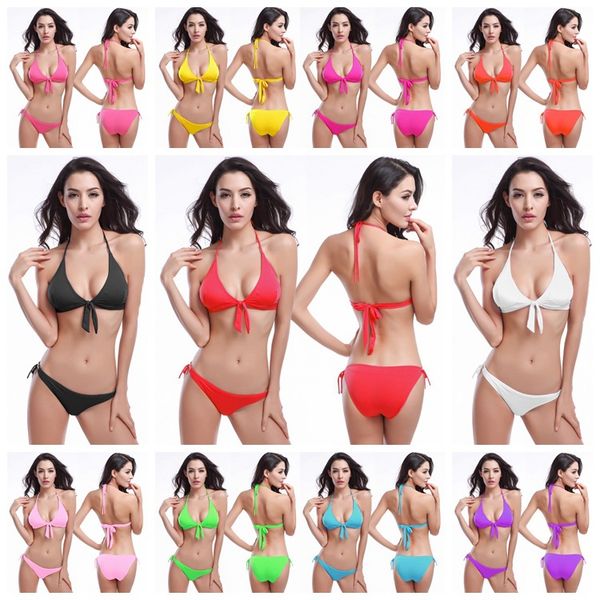 

women's clothing swimwear biquini low-priced vintage thong bikini set strappy bandage swimwear for women bathing suit beachwear #v032, White;black