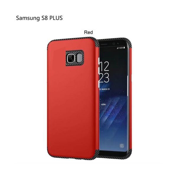 

luxury slim armor case for iphone 7 plus 6 6s plus samsung s8 plus j2 j3 j5 j7 carbon fiber texture brushed soft tpu+pc back cover 100pcs