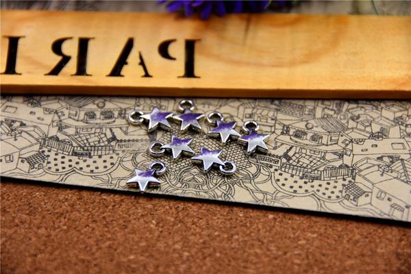 

180pcs-- 12*9mm antique silver mini stars charms diy charms pendants, Bronze;silver