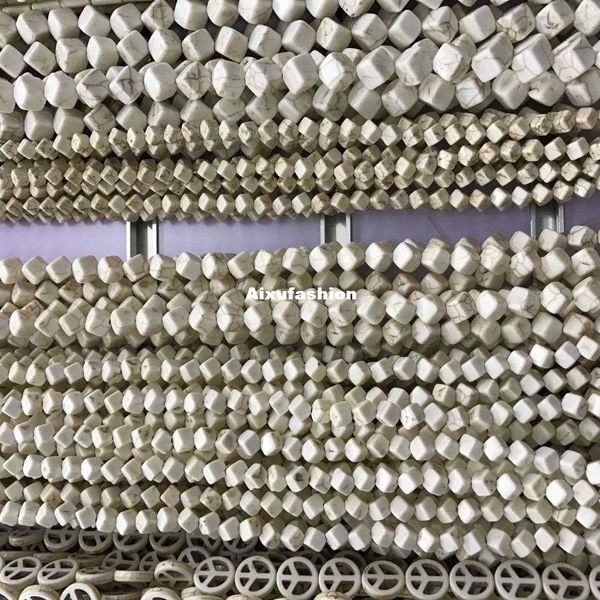 

49pcs/lot 6*6mm square shape blue semi-precious-stone natural created turquoises beads diy jewelry bracelet findings accessories loose beads, Black