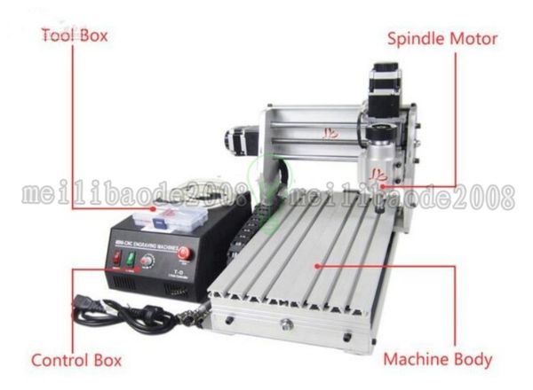 CNC 3020 T-DJ Mini Desktop Engraving Machine 2030 Foratura Fresatura Intaglio Router Per PCB / Legno Altri materiali MYY