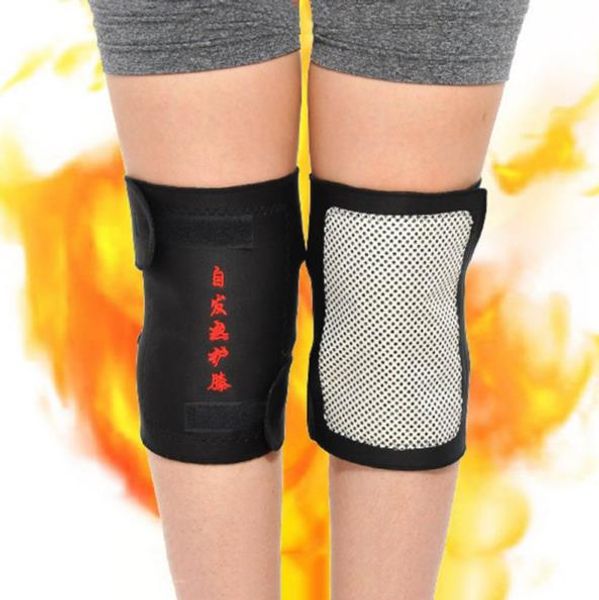 

new 2 pcs/lot health care tourmaline self-heating knee pads far infrared magnetic therapy spontaneous heating pad high quality