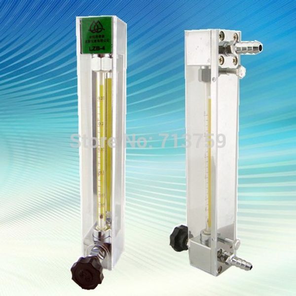 

wholesale- lzb-4 glass tube rotameter flow meter flowmeter with control valve for liquid / gas