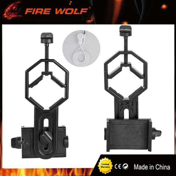 

FIRE WOLF Universal Cell Phone Adapter Mount- Compatible with Binocular Monocular Spotting Scope Telescope and Microscope adapte