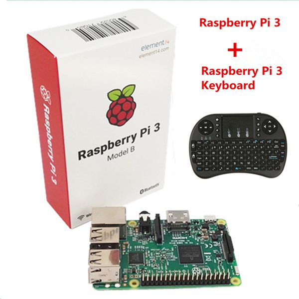 Бесплатная доставка Raspberry Pi 3 модель B с Wi-Fi Bluetooth + i8 Mini 2.4 G Беспроводная мини-клавиатура для Orange Pi PC Android TV Raspberry Pi 3