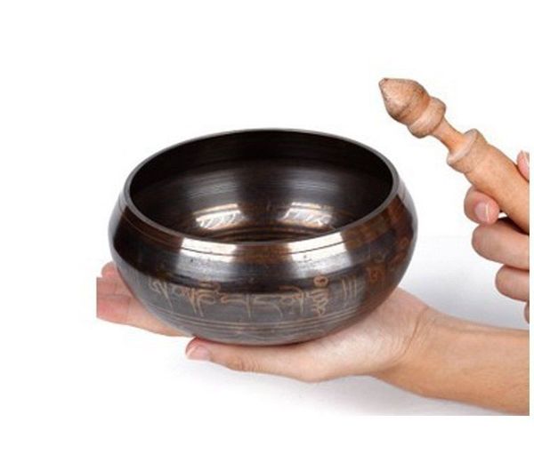 

details about stunning tibet brass buddhism singing bowl281e