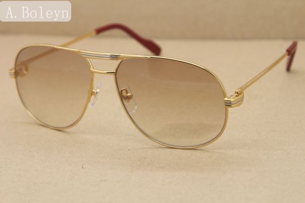 

1038366 metal style sunglasses silver gold metal frame eyewear lunettes frame c decoration gold frame glasse size : 59-12-140mm