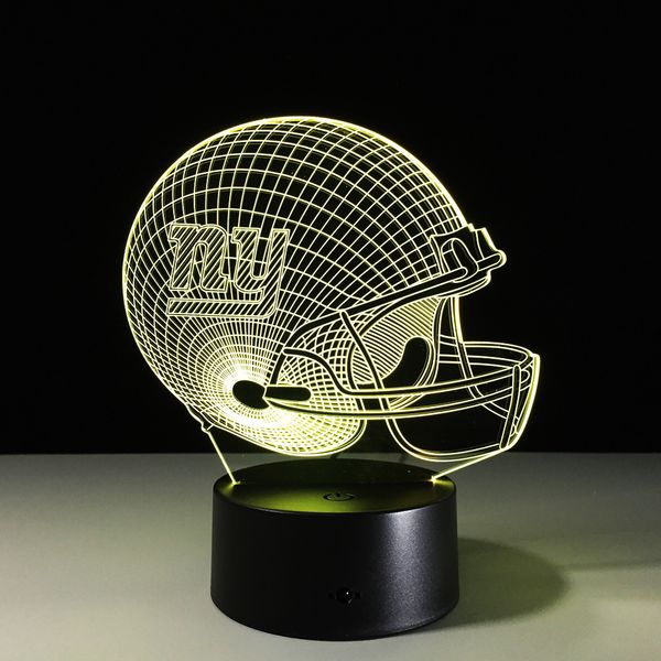 

football ny giants 3d led night light touch switch table lamp usb 7 color room decor colorful led lighting for gift