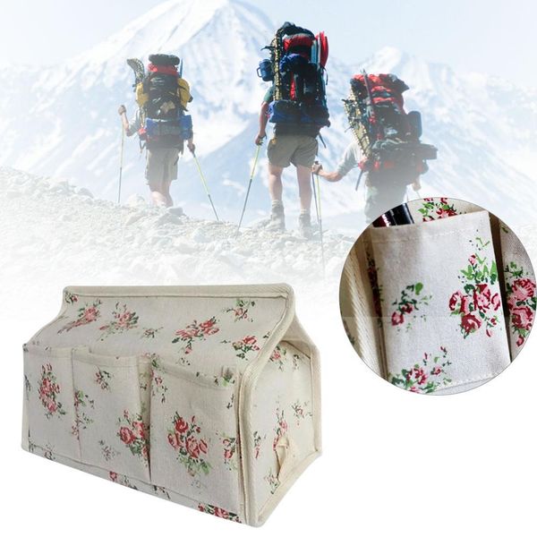

wholesale- home pastoral floral tissue box case paper cover container bag pen key pocket pjw