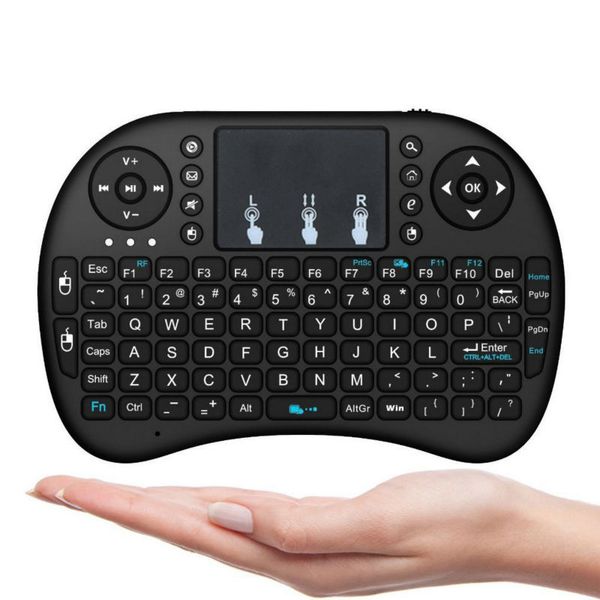 Mini Kablosuz Klavye Rii I8 2.4GHz Hava Fare Klavyesi Uzaktan Kumanda Dokunmatik Pad TV TV 3D Oyun Tablet PC İyi Kalite