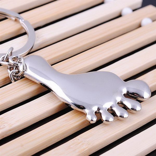 

alloy big feet key chain keychains wedding favors baby shower party gift key ring + dhl ing, Silver