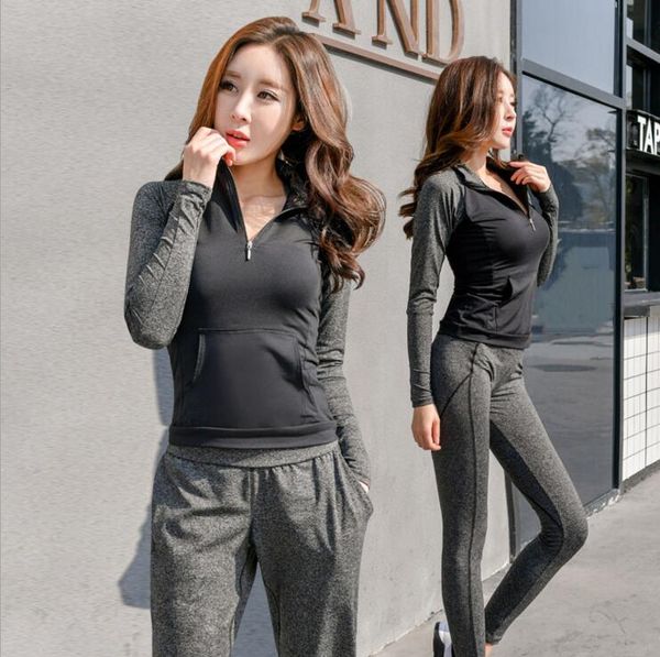 

woman tracksuit three piece set +bra+pants female set women set sportswear long sleeve fitness suit, White;black