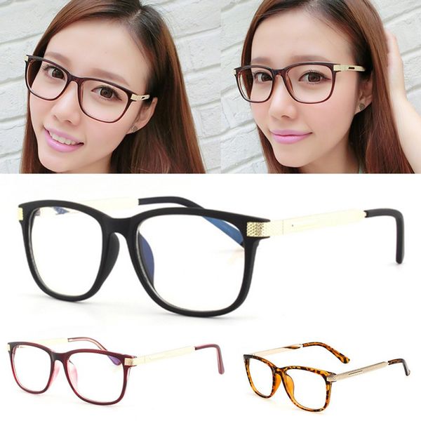

wholesale- 2016 new retro women myopia eyeglasses eyewear clear lens meral leg frame optical glasses new, Silver