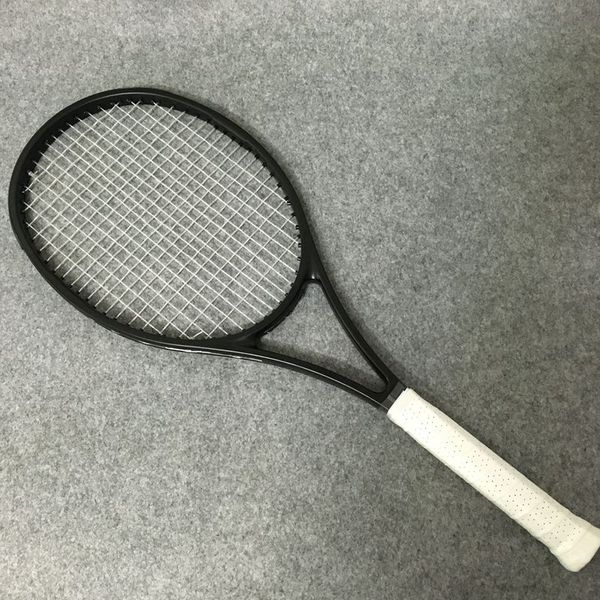 

wholesale- new customs 100% carbon fiber tennis racket taiwan oem quality tennis racquet 315g federer black racket