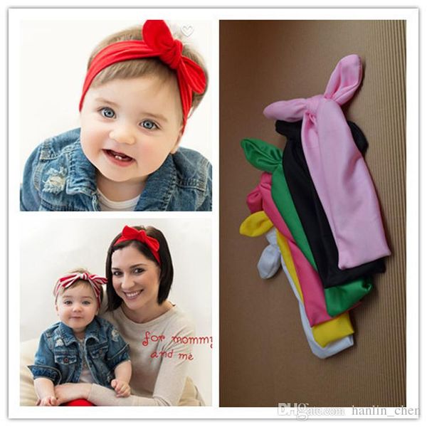

2018 sale zl332 children hairband fashion elastic head wrap rabbit ears headband baby headdress candy color hair bands 20*8cm zl16