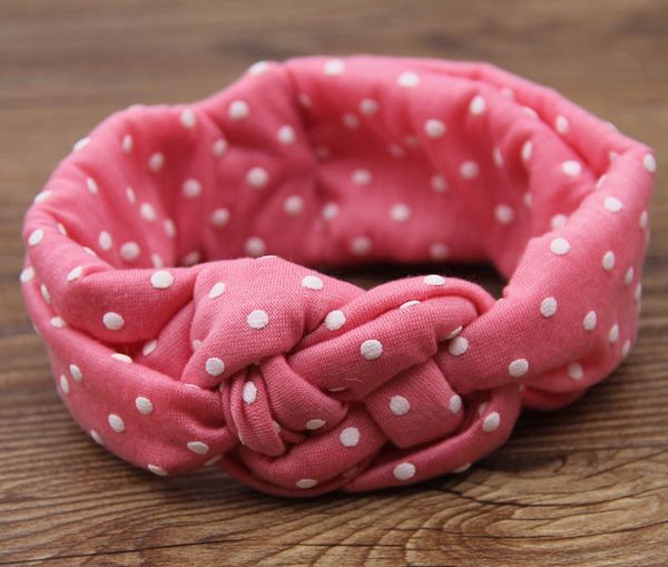 

in stock baby kids knot headbands braided head wrap polka dot cross knot baby turban tie knot head wrap children's hair accessories b23, Slivery;white