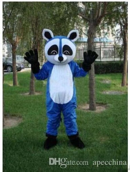 Costume della mascotte del procione blu di alta qualità Taglia per adulti Taglia del procione: S M L XL XXL