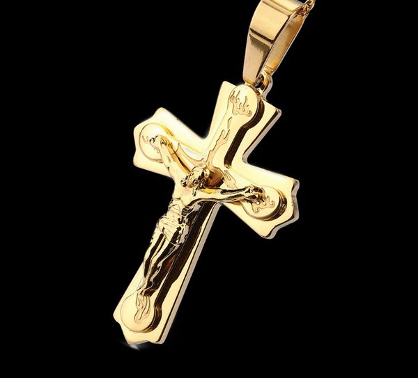 Kreuz Halskette für Herren Jesus Christentum Anhänger Halskette Schmuck DE