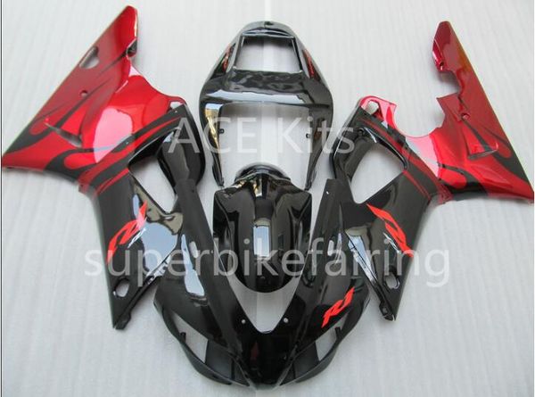 3Gifts Neue heiße Verkäufe Fahrradverkleidungs-Kits für Yamaha YZF-R1 1998 1999 R1 98 99 YZF1000 Cool Black Red SX1