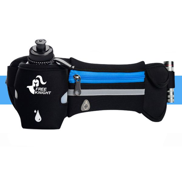 

wholesale- free knight 2017 running waist belt bag sports jogging bag for girls boy outdoor waterproof travel hiking bag, with water bottle