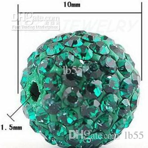 

z94 z94 green 200pcs/lot 10mm micro pave cz crystal disco ball beads.ball gemstone bead. diy x5242 w62