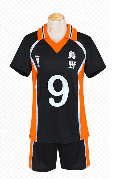 

аниме haikyuu карасуно средней школы № 9 shouyou хината косплей, Black