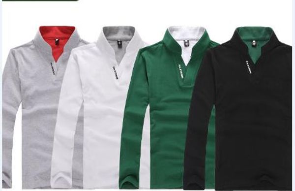

wholesale-men's england style stand-up collar long sleeve slim shirts, men slim fit causal shirt ,asian size m-2xl, White;black