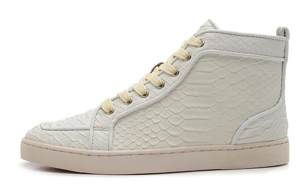 

luxury studded shoes leather spikes genuine bottom new flats 2018 high for men lovers women party red sneakers and designer casual dhlk, Black