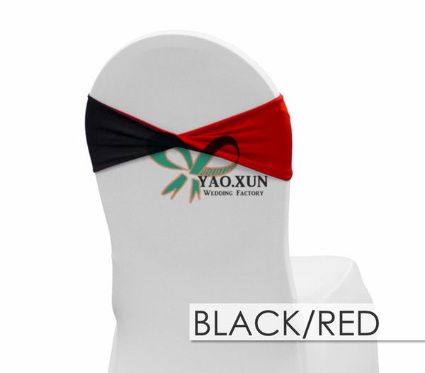 

Красный и черный двухслойный лайкра спандекс стул группа \ створка стула для свад