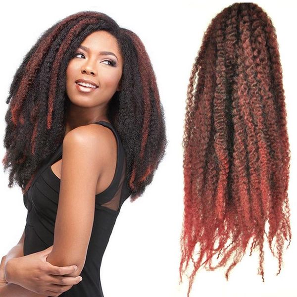 Marley Braid 18 Zoll Afro verworrene lockige Haarverlängerung synthetische Afro Twist lockiges Haar häkeln Zöpfe Haarwebart Brasilien Bolote