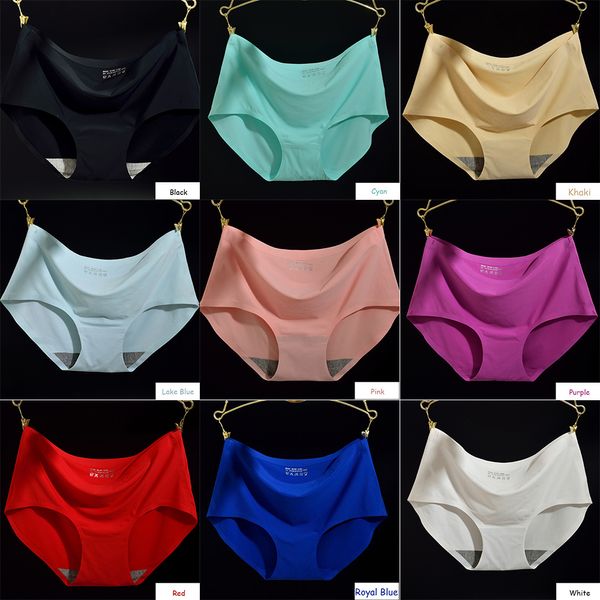 

9 colors ladies medium waist seamless briefs panties underwear women breathable lingerie knickers temptation underpants  l, Black;pink