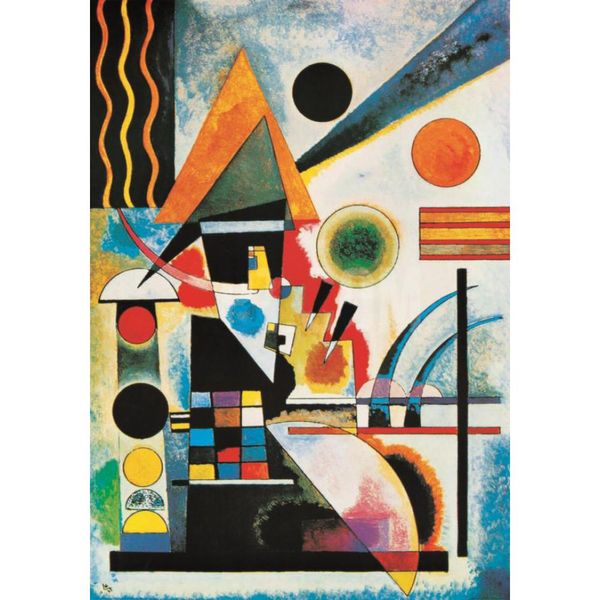 Abstraktes Gemälde für Badezimmer, Wassily Kandinsky, blaue Leinwand, Öl-Kunstwerk, handgefertigtes Geburtstagsgeschenk, personalisierte Balance