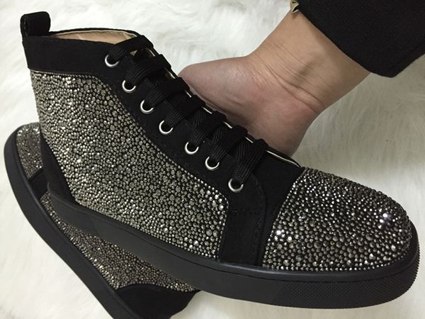 

high sneakers shoes women,men genuine leather walking flat,casual trainer footwear shoes, Black