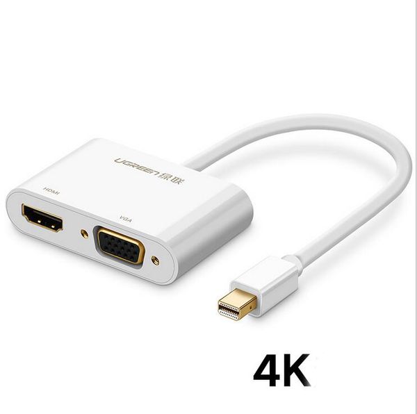 Mini DP Mini Displayport to VGA HDMI Female 2 in 1 adapter for MAC Thunderbolt