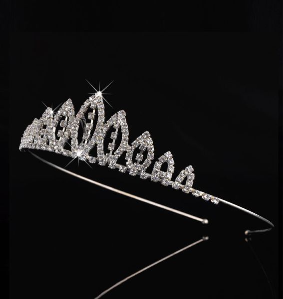 Argola de cabeça de coroa para crianças, decoração de cabelo de princesa, presente de aniversário com strass artesanal, loja ETTS-51078