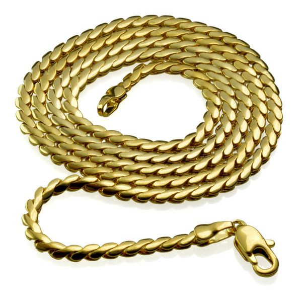 

elegant jewelry 18k yellow gold filled necklace 45cm length n270, Silver