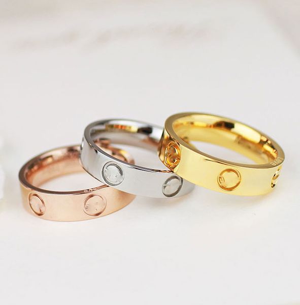 

18 К Кольца Для Женщин Позолоченные / Розовое Золото Мода Установочный Винт Любовь