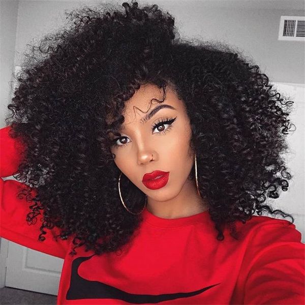Curly Bob Wigs Glueless Kinky Curly Full Lace Bob Wigs For Black