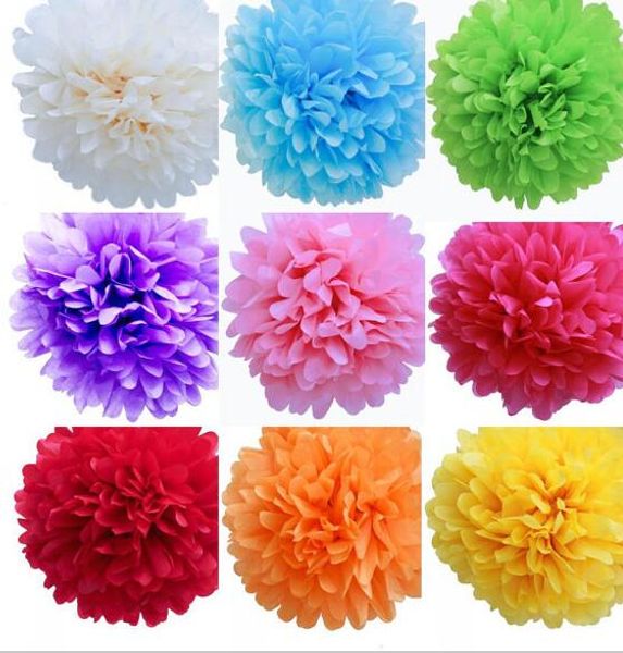 Guirlandas de papel bolas de flor de Papel de 4 polegadas a 18 polegada para escolher DIY flores de papel decorações homegarden pinheiro guirlanda frete grátis FB002