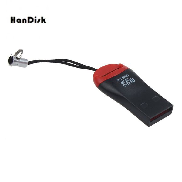 

handisk mini micro sd card reader adapter usb 2.0 mini micro sd t-flash tf m2 memory card reader