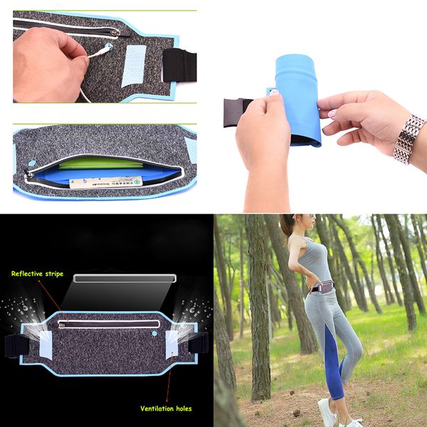 

waterproof protective cover case for 4-6 inch universal phone waist bum bag breathable super soft ultra thin molle pack pouch big compacity