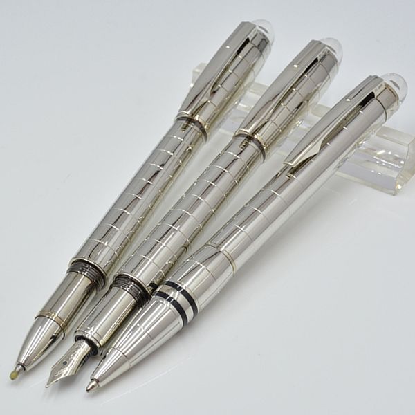 

luxury Mon pen for silver metal grid ballpoint pen with stationery school office supplies MB brand writing roller ball / fountain pen gifts