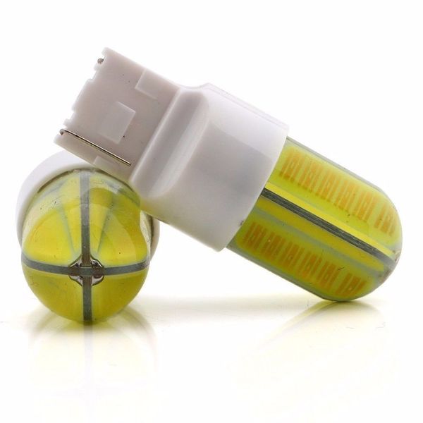 

2pcs white t20 7440 48smd cob led lights car brake reverse turn signal lighting ing