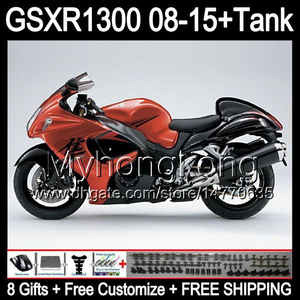 8Geschenke für Suzuki Hayabusa GSXR1300 2008 2009 2010 2011 14MY55 glänzend rot GSXR-1300 GSX R1300 GSXR 1300 2012 2013 2014 2015 schwarz rot Verkleidung