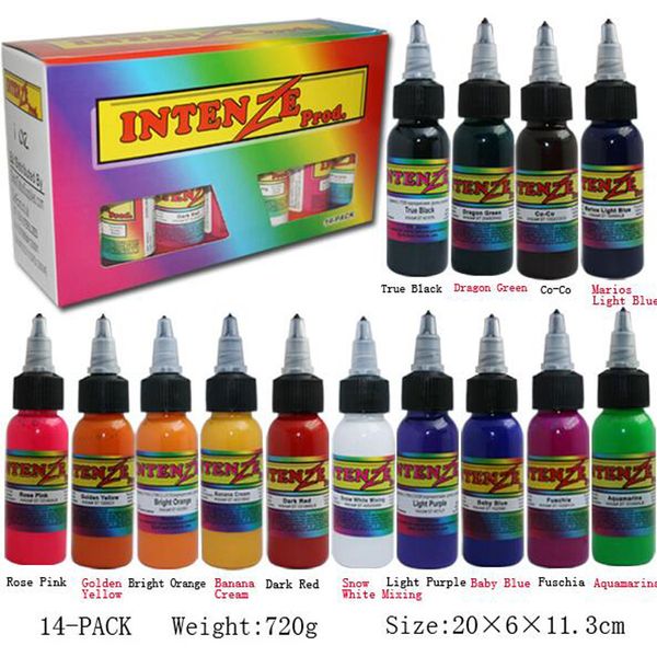 Intenze Ink Color Chart