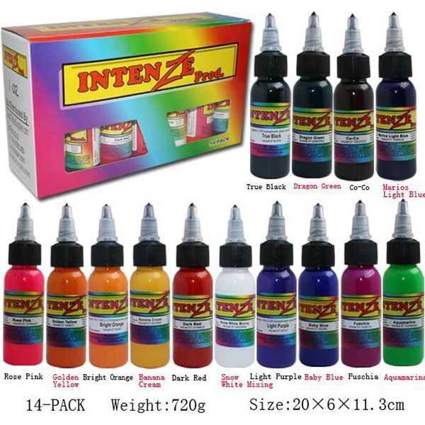 Intenze Ink Color Chart